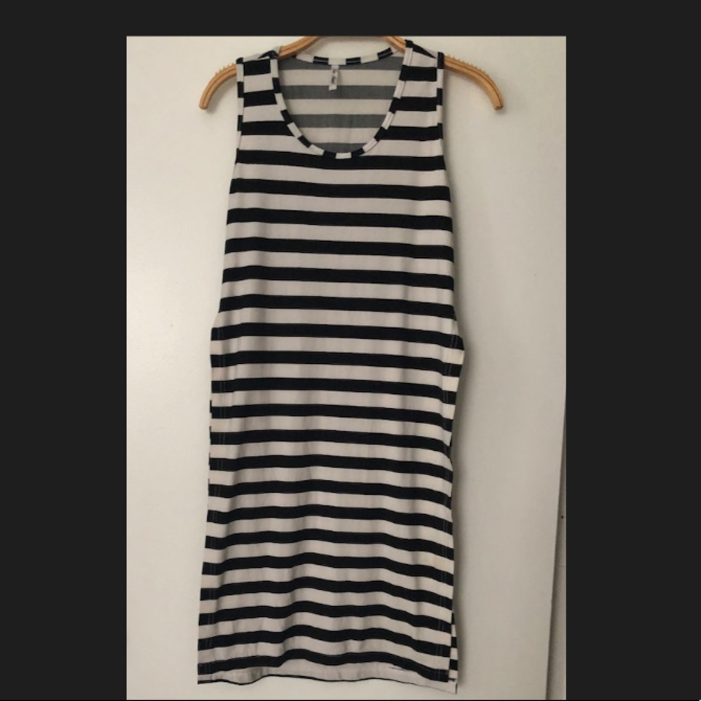 Black and white strip women shirt
